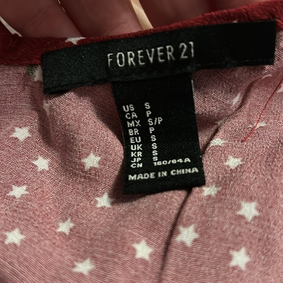 Red Tank Top with White Stars, Adjustable Straps, Sz S - Picture 6 of 6
